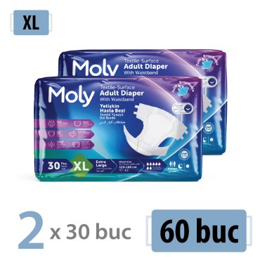 Pachet promo scutece adulți Moly XL – 60 buc