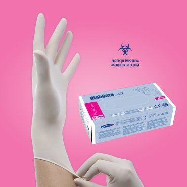 Manusi de examinare nepudrate, din latex