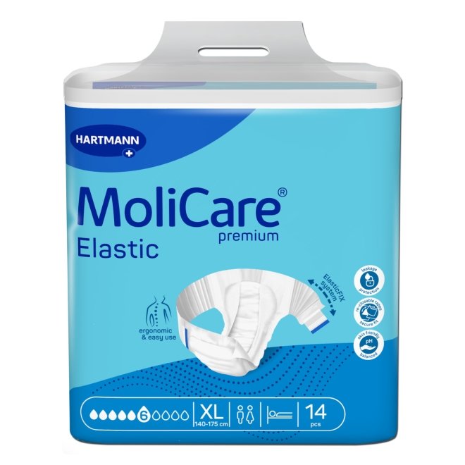 Scutece MoliCare Premium Elastic 6 picaturi XL, 14 buc