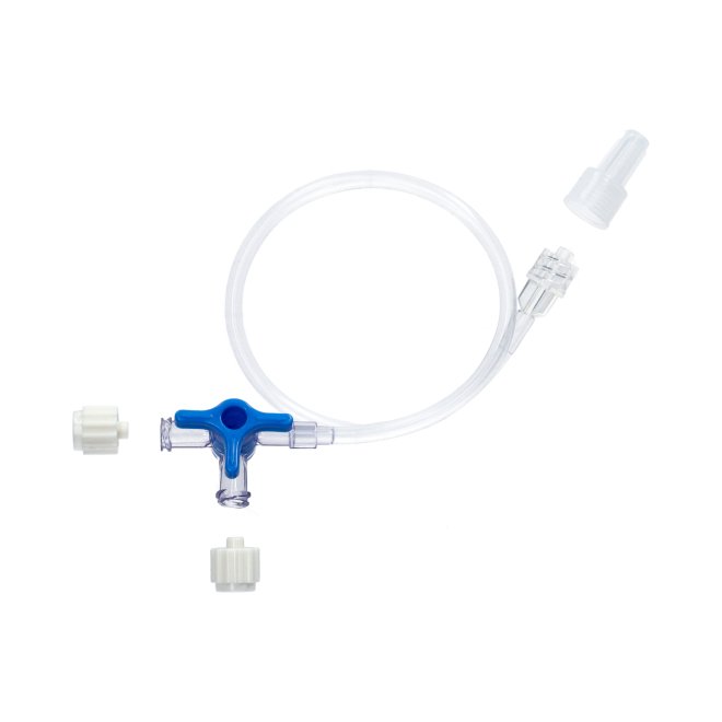 Robineți 3 căi cu tub prelungitor 10cm easyWAY L, sterili – cutie 50 bucăți